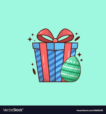easter egg with giftbox design