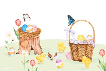 Easter eggs and bunnies | Free stock vector - 380409