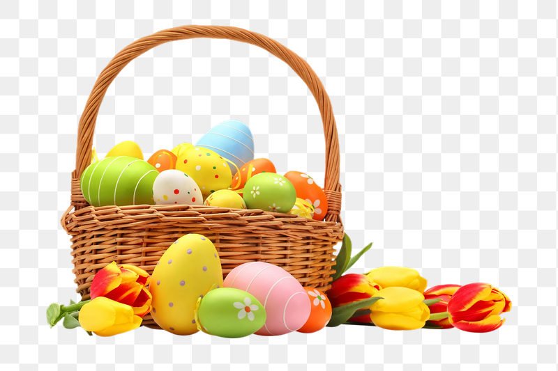 Easter eggs basket png sticker, | Free PNG - rawpixel