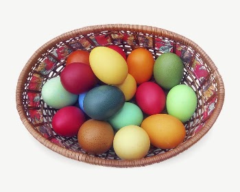 Easter eggs in bowl collage | Free PSD - rawpixel