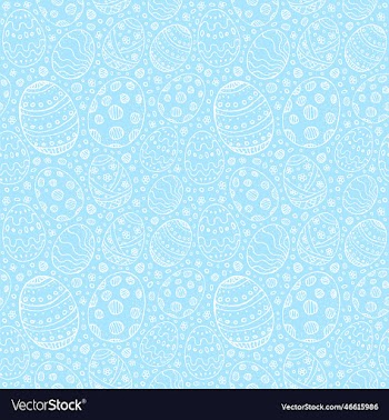 easter eggs on a blue background