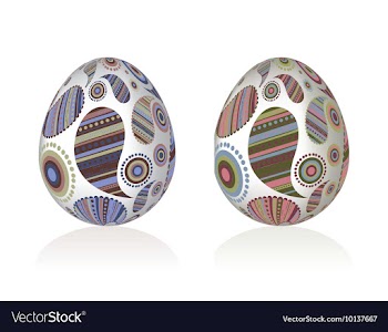 Easter eggs vector image