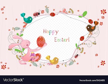 Easter frame vector image