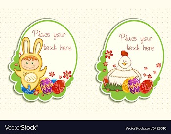 Easter frames vector image