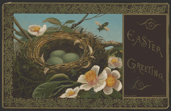 Easter greeting (1884). Original from the Library | Free Photo - rawpixel