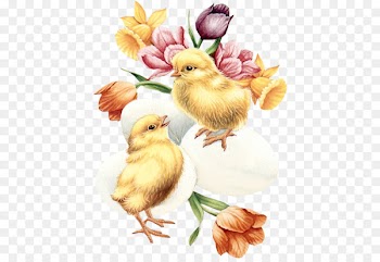 Easter Greeting card Victorian era Clip art - chick 