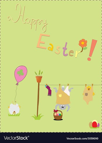 Easter greetings vector image