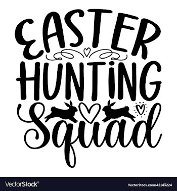 easter hunting squad svg silhouette