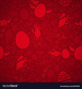  					Easter seamless pattern red vector image														