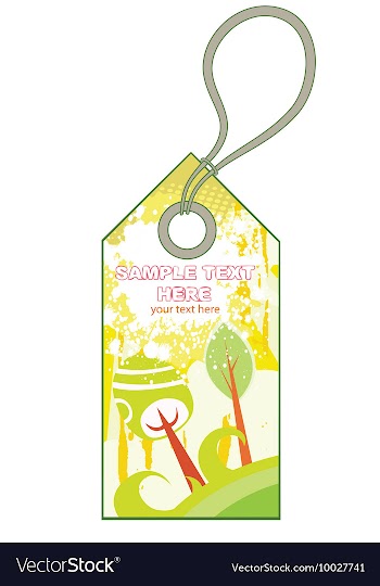 Easter shopping tag vector image