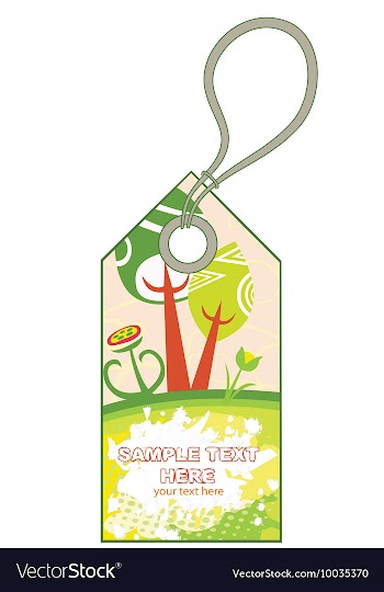 Easter shopping tag vector image