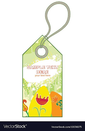 Easter shopping tag vector image