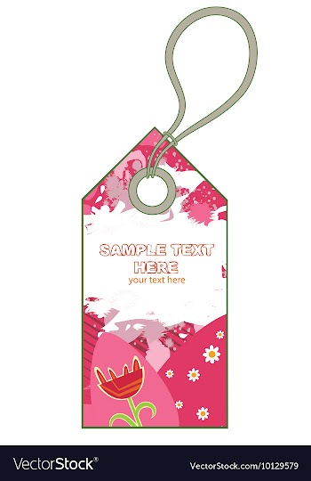 Easter shopping tag vector image