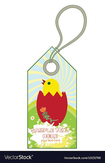 Easter shopping tag vector image