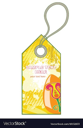 Easter shopping tag vector image