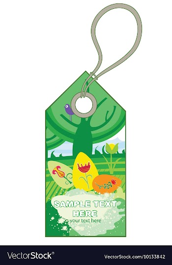 Easter shopping tag vector image