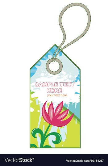 Easter shopping tag vector image