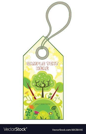 Easter shopping tag vector image