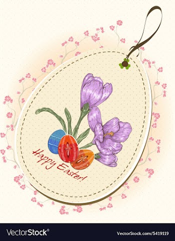 Easter shopping tag vector image