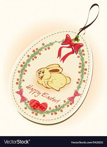 Easter shopping tag vector image