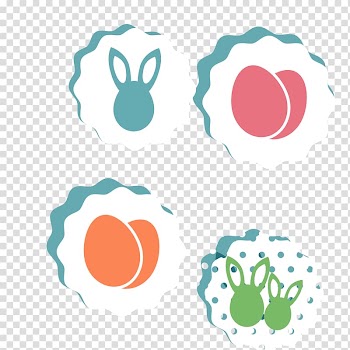 Easter Sticker , Various color Easter stickers material transparent background PNG clipart