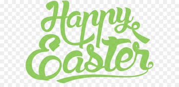 Easter Text Clip art - Happy Easter Green Text PNG Clip Art 