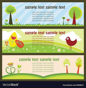 Easter web banners vector image
