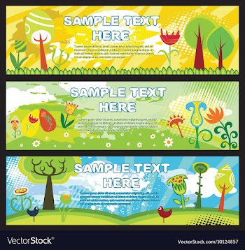 Easter web banners vector image