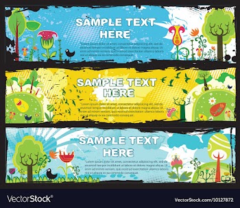 Easter web banners vector image