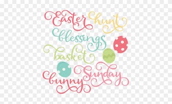 Easter Words Svg Scrapbook Cut File Cute Clipart Files - Scalable Vector Graphics