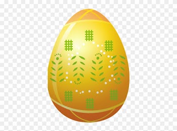 Easter Yellow Egg With Decoration Png Clipart Picture - Soccer Ball