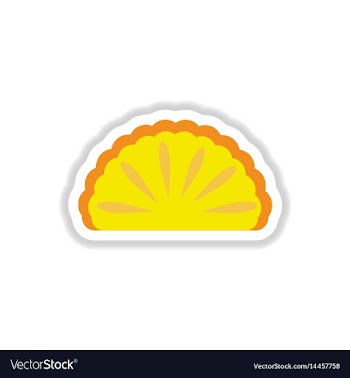 Eastern panna cotta sticker vector image