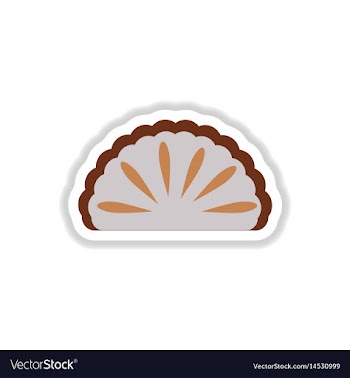Eastern panna cotta sticker vector image