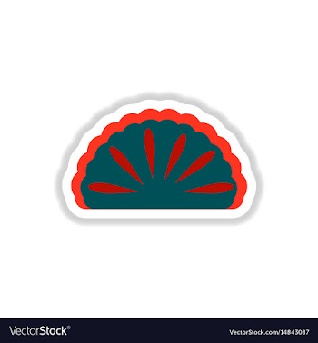 Eastern panna cotta sticker vector image