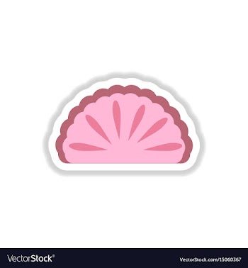 Eastern panna cotta sticker vector image