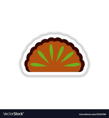 Eastern panna cotta sticker vector image