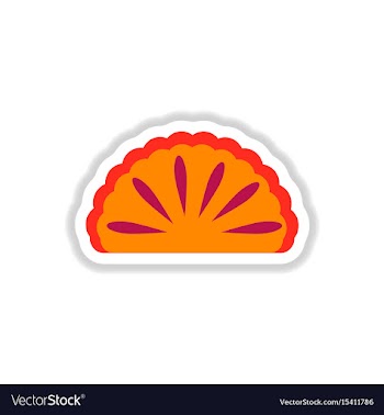 Eastern panna cotta sticker vector image