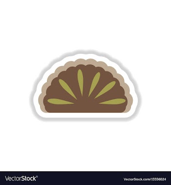 Eastern panna cotta sticker vector image