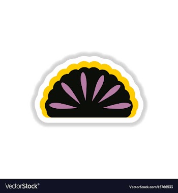 Eastern panna cotta sticker vector image