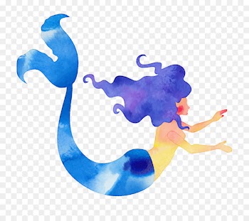 Eastport Mermaid Textile I Love Unicorn Sketch - mermaid 