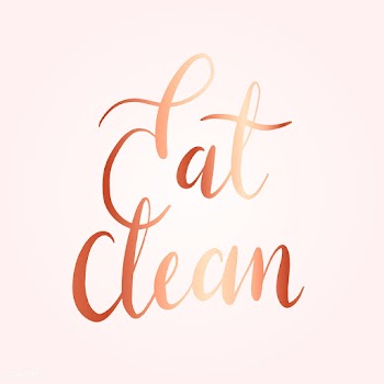 Eat clean typography style vector | Free stock vector - 517934