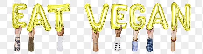 Eat vegan word png, hands | Free PNG - rawpixel