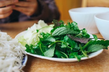 Eating Vietnamese Bun Cha 
