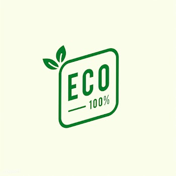 Eco 100 percent badge emblem illustration | Free stock vector - 463380