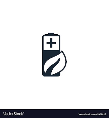eco battery creative icon from recycling icons