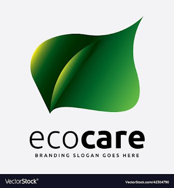 eco care and organic green logo