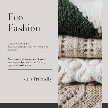 Eco fashion Instagram post template, | Free PSD Template - rawpixel