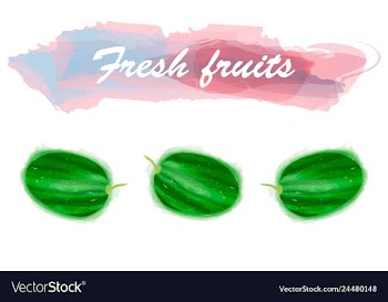 Eco food menu background watercolor hand drawn vector image