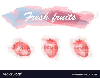 Eco food menu background watercolor hand drawn vector image