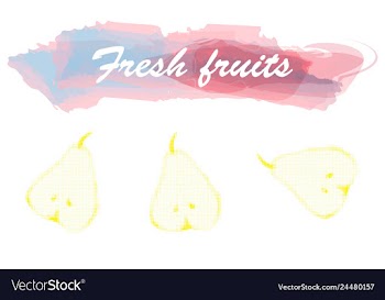 Eco food menu background watercolor hand drawn vector image